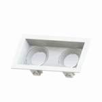 CARCASSE PVC SPOT GU 5.3 DOUBLE ATPC 203 BLANC